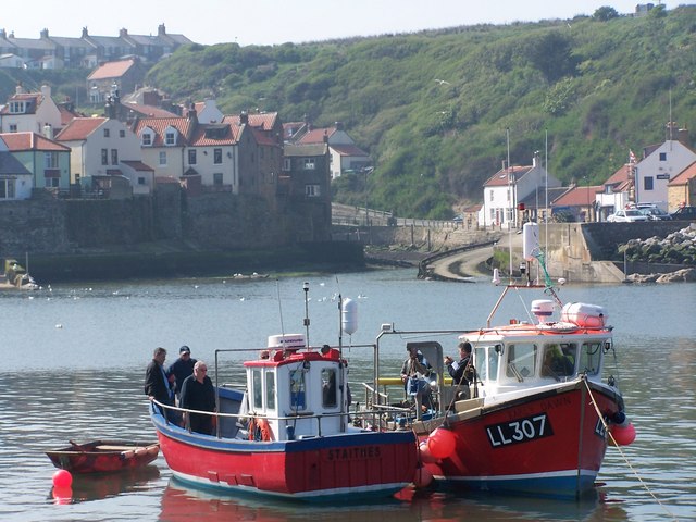 Fishing boats in Staithes Harbour