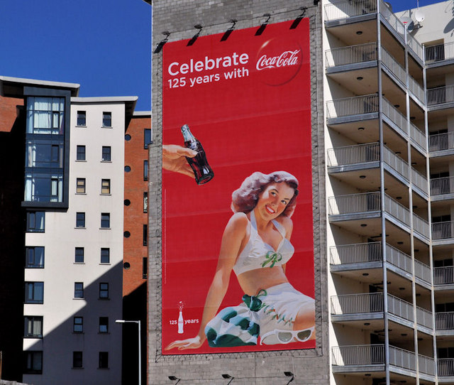 Coca-Cola 125th anniversary poster, © Albert Bridge cc-by-sa/2.0