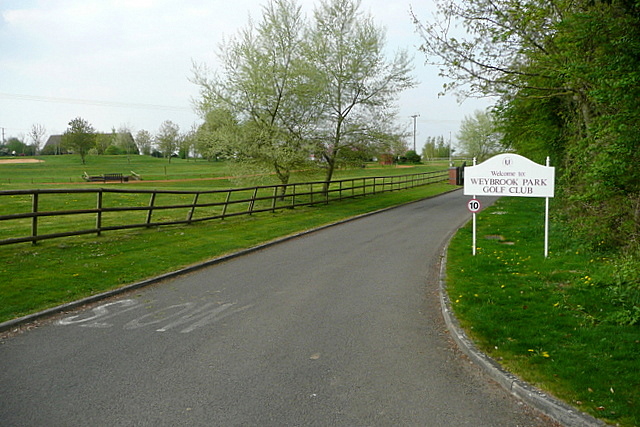 Entrance to Weybrook Park golf club