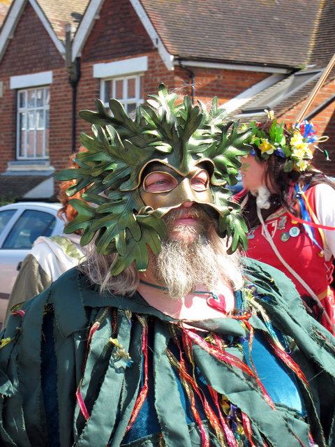 Green Man at Jack in the Green procession, Collier Road 