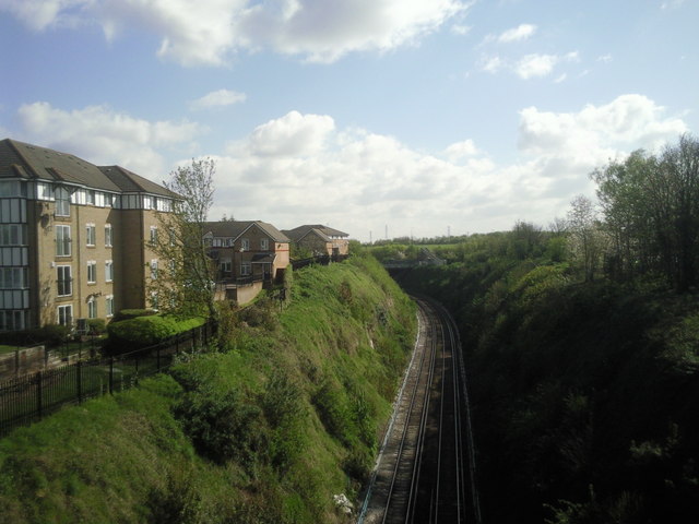 Railway cutting seen from St Vincents Road