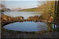 Lily pond and Loch Ossian from Corrour Lodge