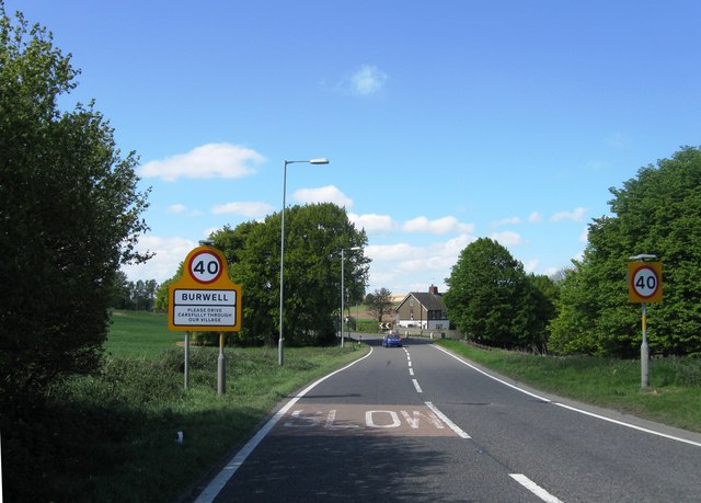 Burwell village entrance sign © Alex McGregor :: Geograph Britain and ...