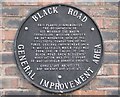 Plaque, corner of Black Road, Macclesfield