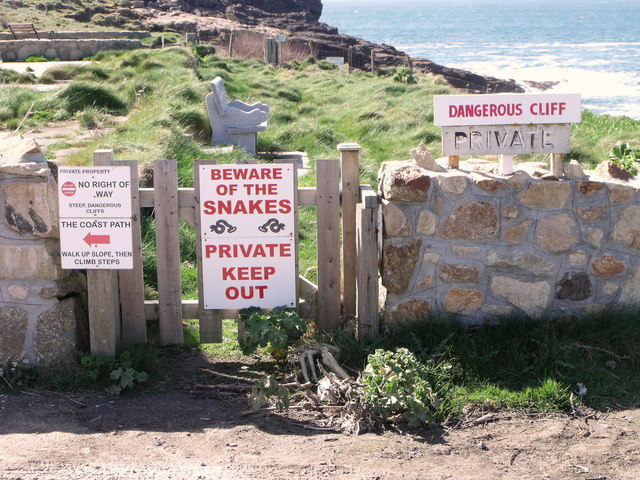 Warning signs at Sennen Cove © nick macneill cc-by-sa/2.0 :: Geograph ...