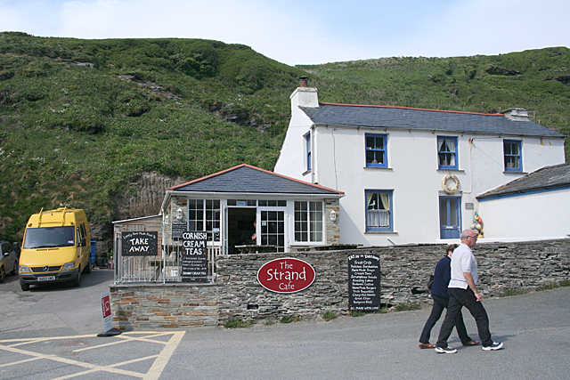 Tintagel: The Strand Cafe at Trebarwith... © Martin Bodman :: Geograph ...