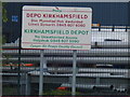 Sign at the entrance to the Kirkhamsfield depot, Pool Road, Newtown