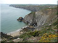 SM8123 : Aber West bay looking west towards Solva by Jeremy Bolwell