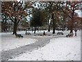 Ashley Cross Park in the snow