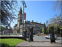 SD5817 : Chorley town hall from St Laurence's churchyard by John S Turner