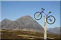 NN2653 : A mountain bike on Rannoch Moor by Walter Baxter