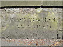 SD5817 : Grammar School plaque in Union Street by John S Turner