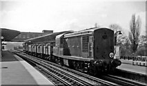 TQ2789 : East Finchley Station, with Diesel on local goods by Ben Brooksbank