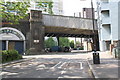 Railway bridge over Rockingham Street at junction with Tarn Street