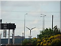 Wind turbine next to the A13, looking north