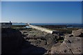NU2232 : Breakwater at Seahouses (North Sunderland) Harbour by Phil Champion
