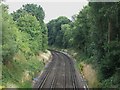 Railway tracks southeast of West Wickham station