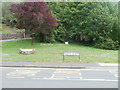 Log bench at Freeholdland Road bus stop, Pontnewynydd