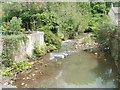 Afon Lwyd flows away from Freeholdland Road, Pontnewynydd