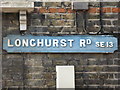 Old sign for Longhurst Road, SE13