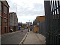 Looking down Orchard Place towards East India Dock