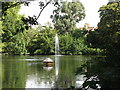 The lake in Manor House Gardens