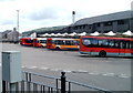 Buses in Pontypridd Bus Station