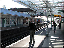 TQ2805 : Hove Station: waiting for the 18.21 by John Sutton