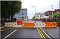 Road closure in Carruthers Street, Manchester