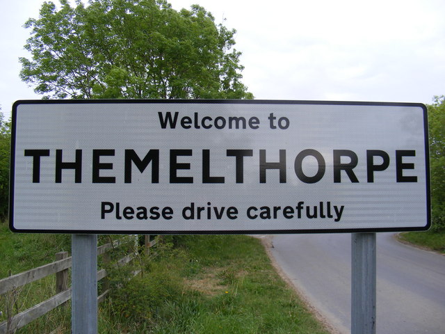 Themelthorpe Village name sign