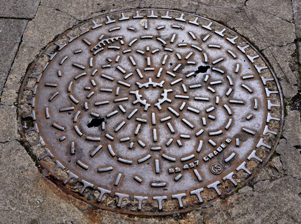 PAM manhole cover, Donaghadee