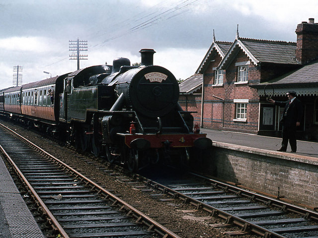 Steam train at Cullybackey station