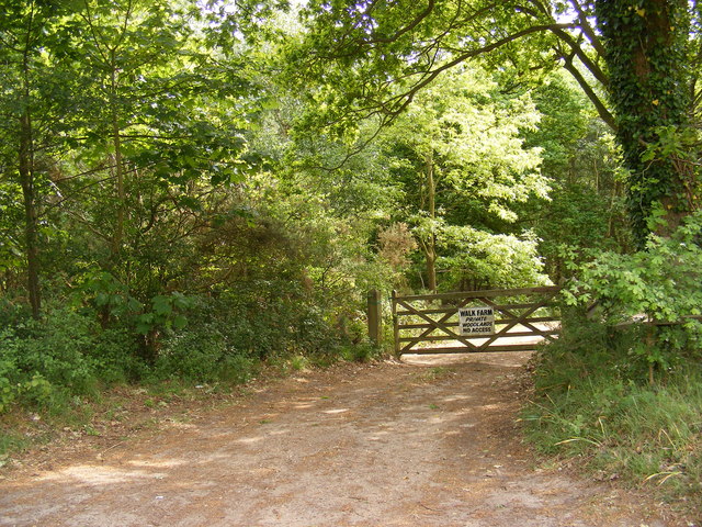 Entrance into Walk Farm Private Woodland