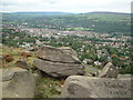 Ilkley from the Cow and Calf rocks