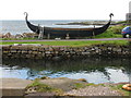 Viking ship replica at Corrie Quay