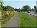 Cycle route beside main road