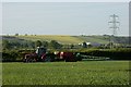 SK8941 : Spraying herbicide on winter wheat by Simon Mortimer