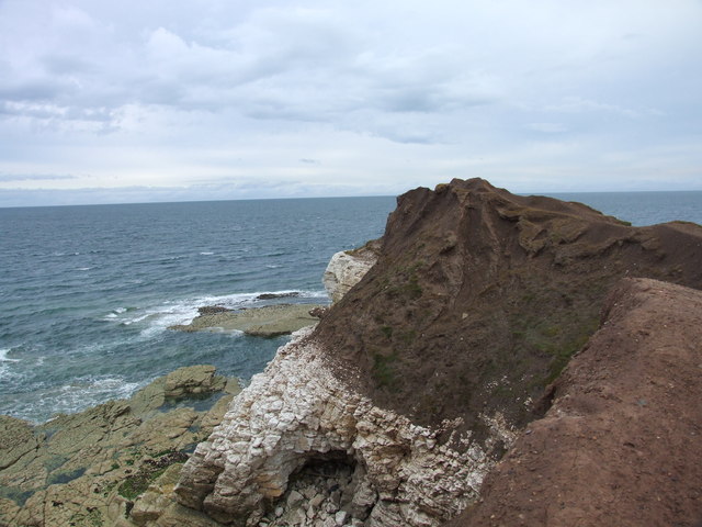 Coastal erosion at Thornwick Bay - bare soil