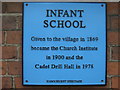 Blue Plaque on Infant School