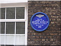 Chagford Street, Marylebone: plaque on original home of Bentley cars