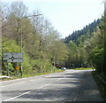 B4251 approaches Full Moon roundabout, Crosskeys