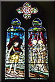 Stained glass window at the east end of the north aisle