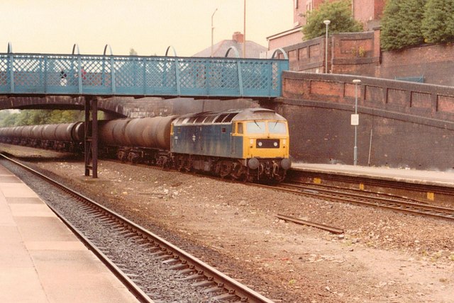 Oil Train at Cross Gates Station, 1984
