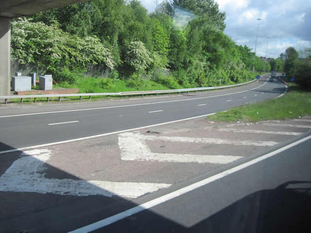 Slip road from M8 eastbound at Junction 22