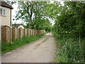 A track leading to the A161 next to junction2 of the M180