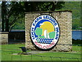 Entrance to the caravan park at Ardtrostan, Perthshire