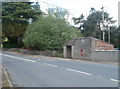 Postbox and bus stop, Llanbadoc