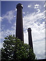 TQ3066 : Former power station chimneys Croydon by PAUL FARMER