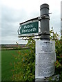 Footpath sign and closure notice