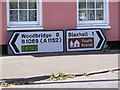 Roadsigns on the B1069 Woodbridge Road